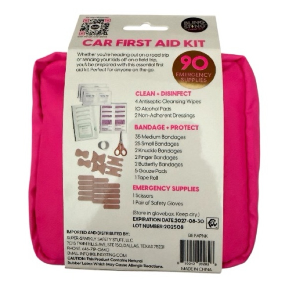 Pink Car First Aid Kit - Picture 2 of 2